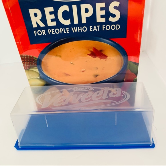 Vintage Kraft Velveeta Cheese Plastic Storage Container & Paperback Cookbook - Picture 7 of 13